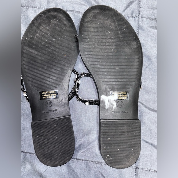 Steve Madden Black Zaidy Sandals - Picture 3 of 4